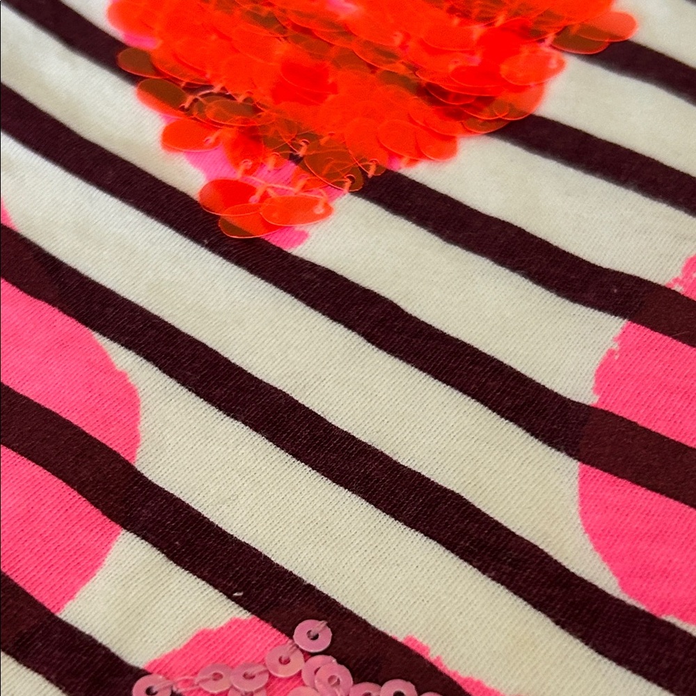CrewCuts Striped Long Sleeve Shirt with Pink and Red Hearts 8 - Picture 6 of 7
